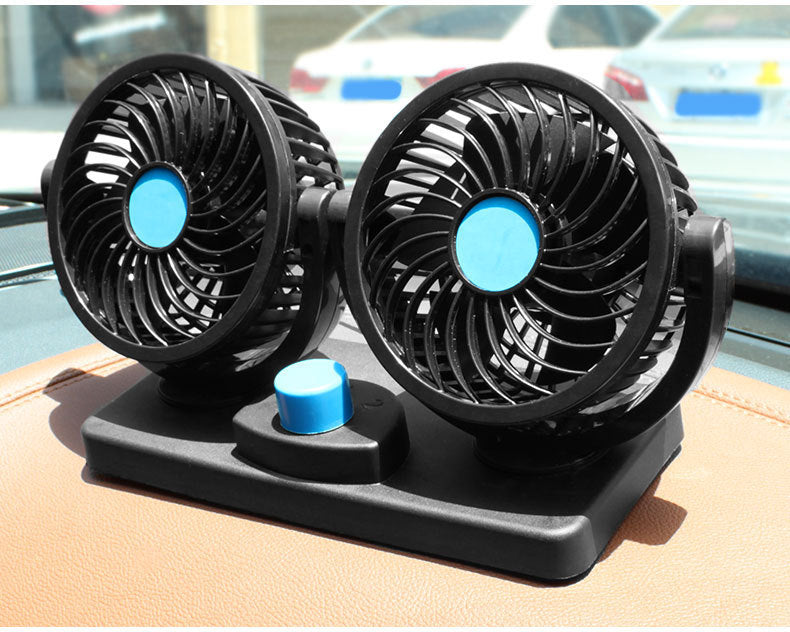 Mini Rechargeable Car Dual-head Clip Fan Silent Portable Fan