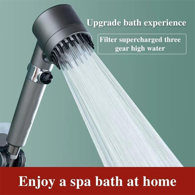 3 Modes Shower Head With Filter High Pressure Water Saving Massage Body Scalp